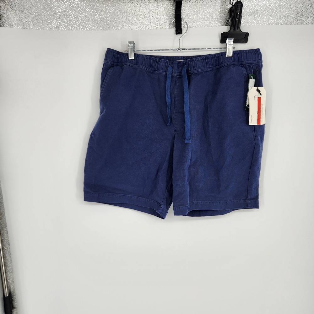 Hawker Rye Men's Blue Large Garment Dye Deck Shorts 8" Inseam NWT